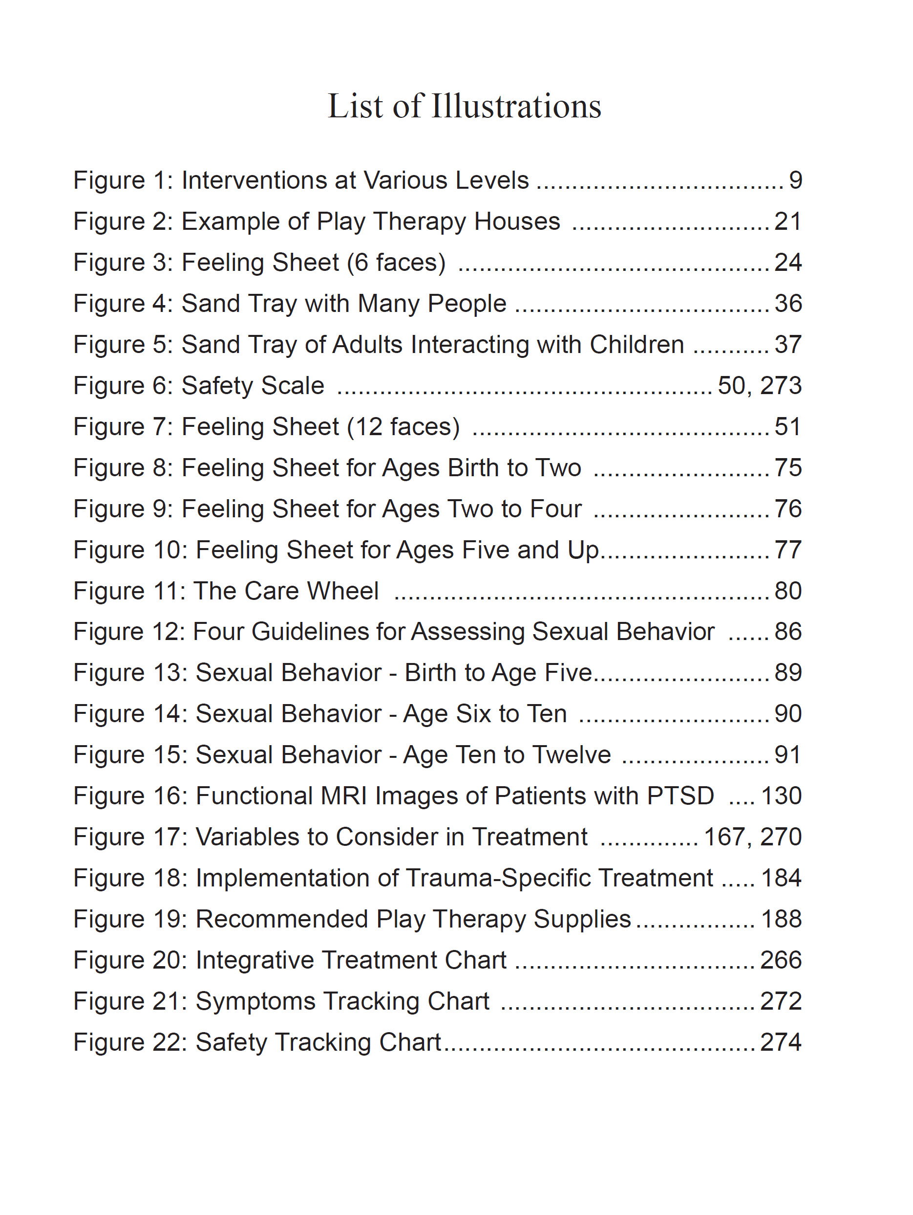 List of Illustrations - Understanding and Healing Children Who Act Out Sexually